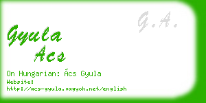 gyula acs business card